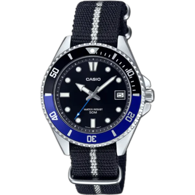 Casio MDV-10C-1A2VDF Standard Duro Date Nylon Belt Watch