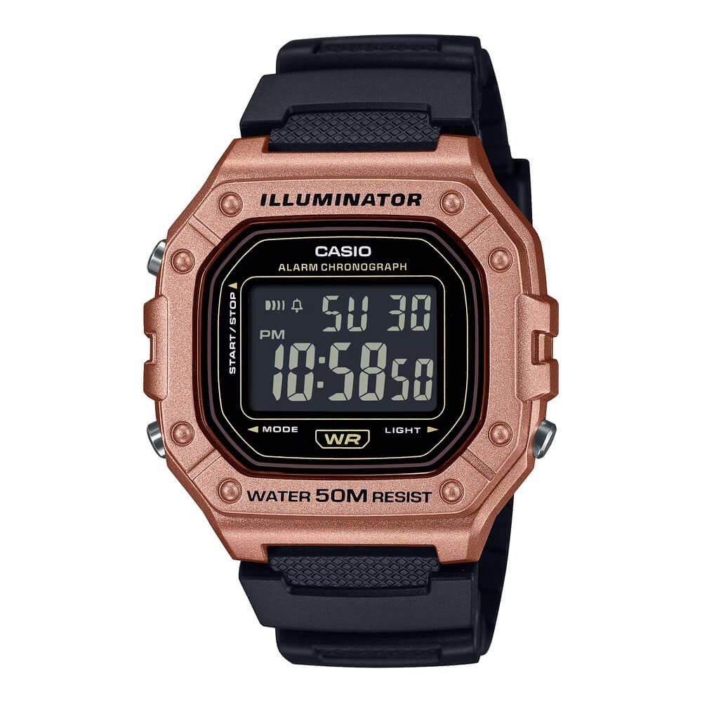 Casio W-218HM-5BVDF Digital Resin Belt Watch