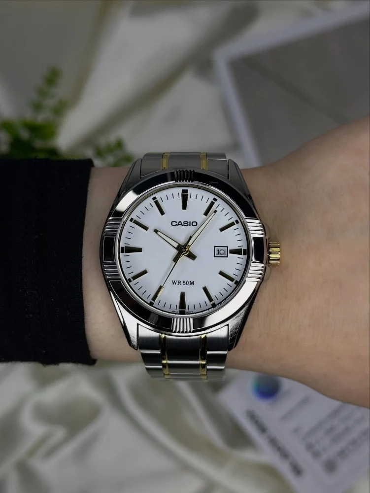 Casio Enticer Date Chain Watch MTP-1308SG-7AVDF - Image 3