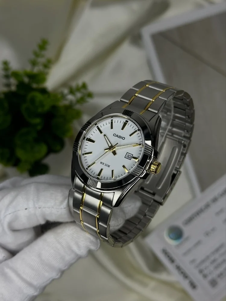 Casio Enticer Date Chain Watch MTP-1308SG-7AVDF - Image 4