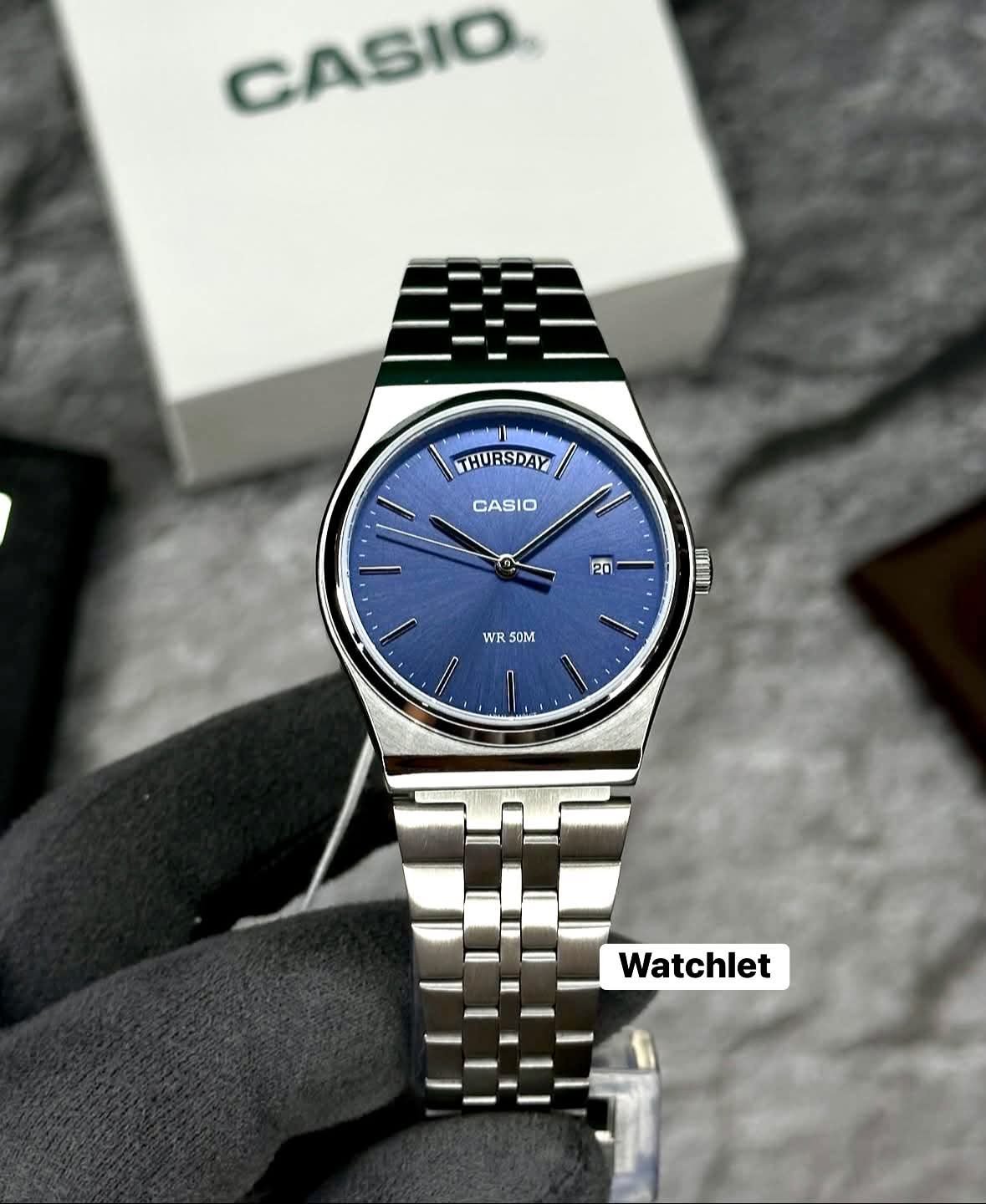 Casio Standard Date Chain Watch MTP-B146D-2AVDF - Image 2