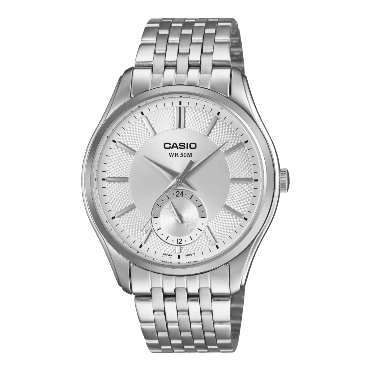 Casio MTP-B315D-7AVDF Stainless Steel Black Silver Dial Men's Watch