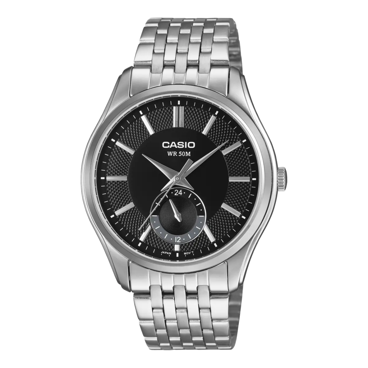 Casio MTP-B315D-1AVDF Stainless Steel Black Silver Dial Men's Watch
