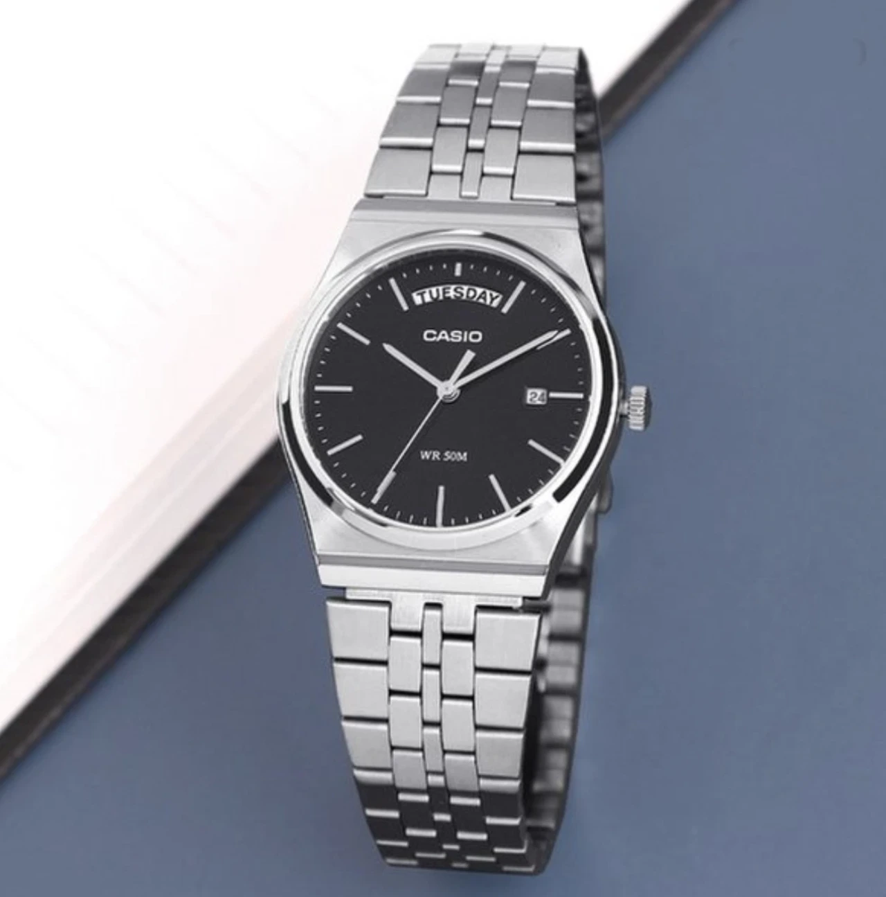 Casio Standard Date Chain Watch MTP-B146D-1AVDF - Image 3